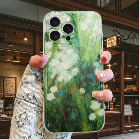 Watercolor Floral Silicone Phone Case, Suitable for Iphone 16/ 15/ 14/ 13 Series, Durable Phone Case, Fashionable Phone Case, Protective Camera, Soft