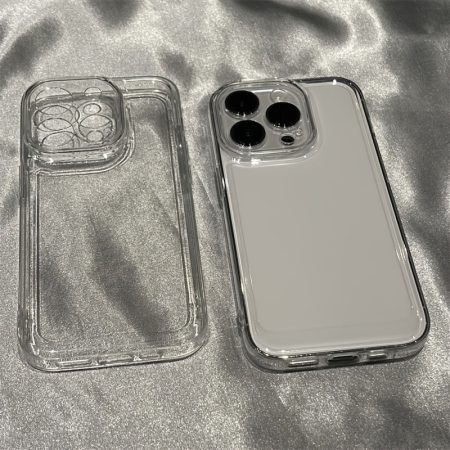 Transparent Silicone Phone Case for Iphone 14/15/16 Promax, Featuring a Minimalist Design.
