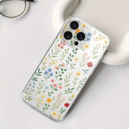 Garden Flower Silicone Phone Case, Suitable for Iphone 16/ 15/ 14/ 13 Series, Rich in Colors, Shock-Absorbing Effect, Thin And Light Phone Case, Fashionable Phone