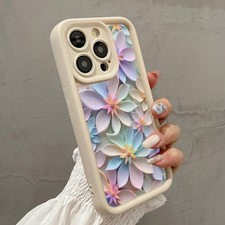White 3D Flower Bamboo All-Inclusive Anti-Fall Phone Case Suitable for Apple 15PROMAX#ULTRA/ 15PLUS/ 15PRO/ 15/ 14PROMAX/ 14PLUS/ 14PRO/ 14/ 13PROMAX/ 13PRO/ 13/ 12PROMAX/ 12PRO/ 12/ 11PROMAX/ 11PRO/ 11/ XSMAX/ XR/ XS/ 7#8PLUS/ 7#8#SE2#SE3 Protective Case